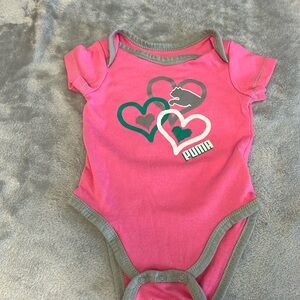 3-6M Puma onesie, diaper shirt